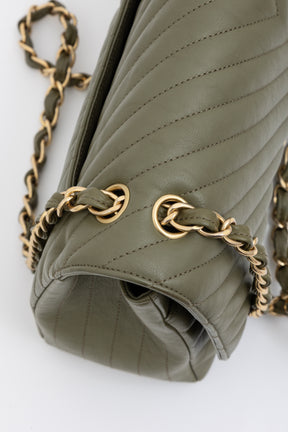 Chevron Jumbo Classic Double Flap Bag