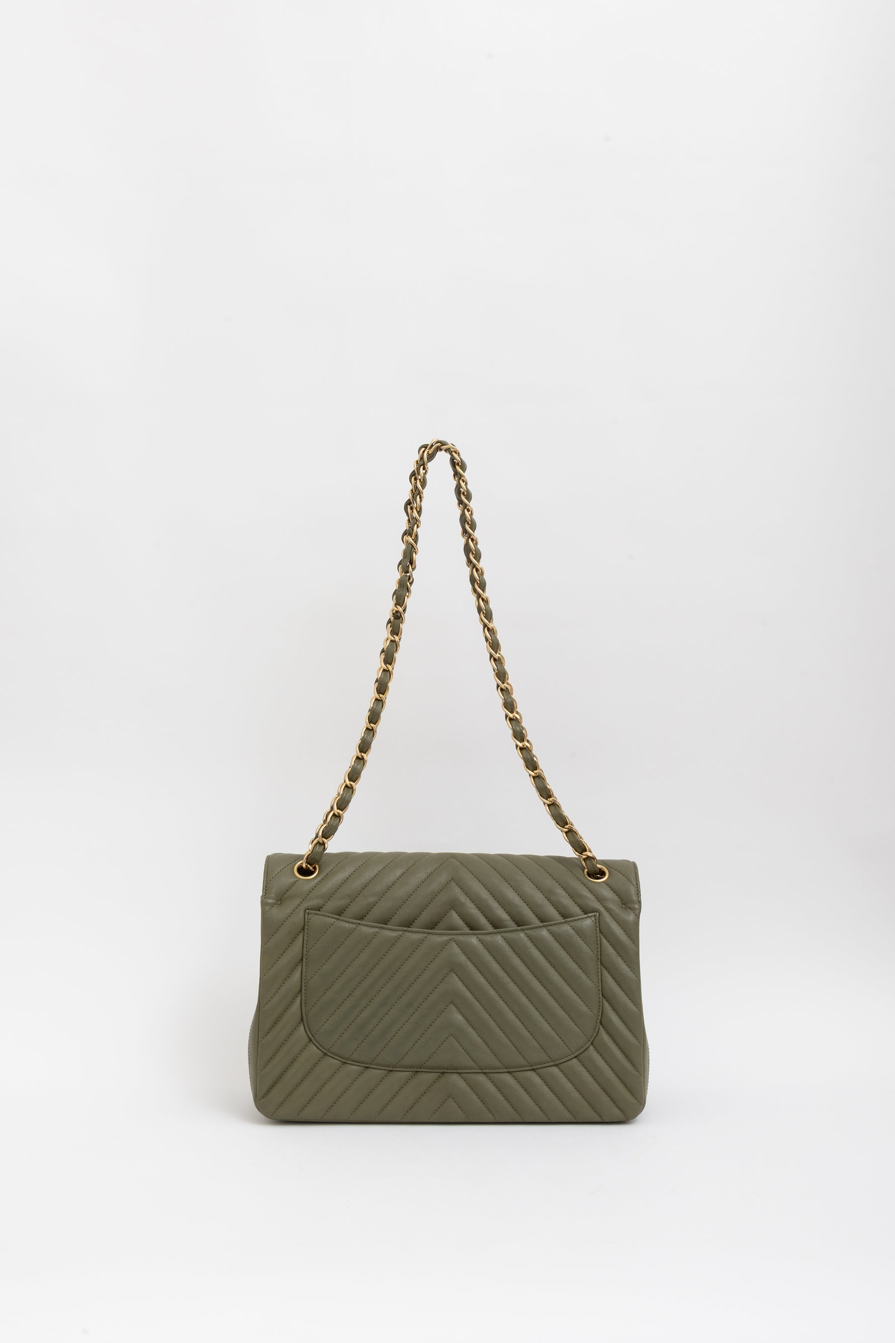 Chevron Jumbo Classic Double Flap Bag