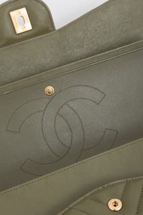 Chevron Jumbo Classic Double Flap Bag