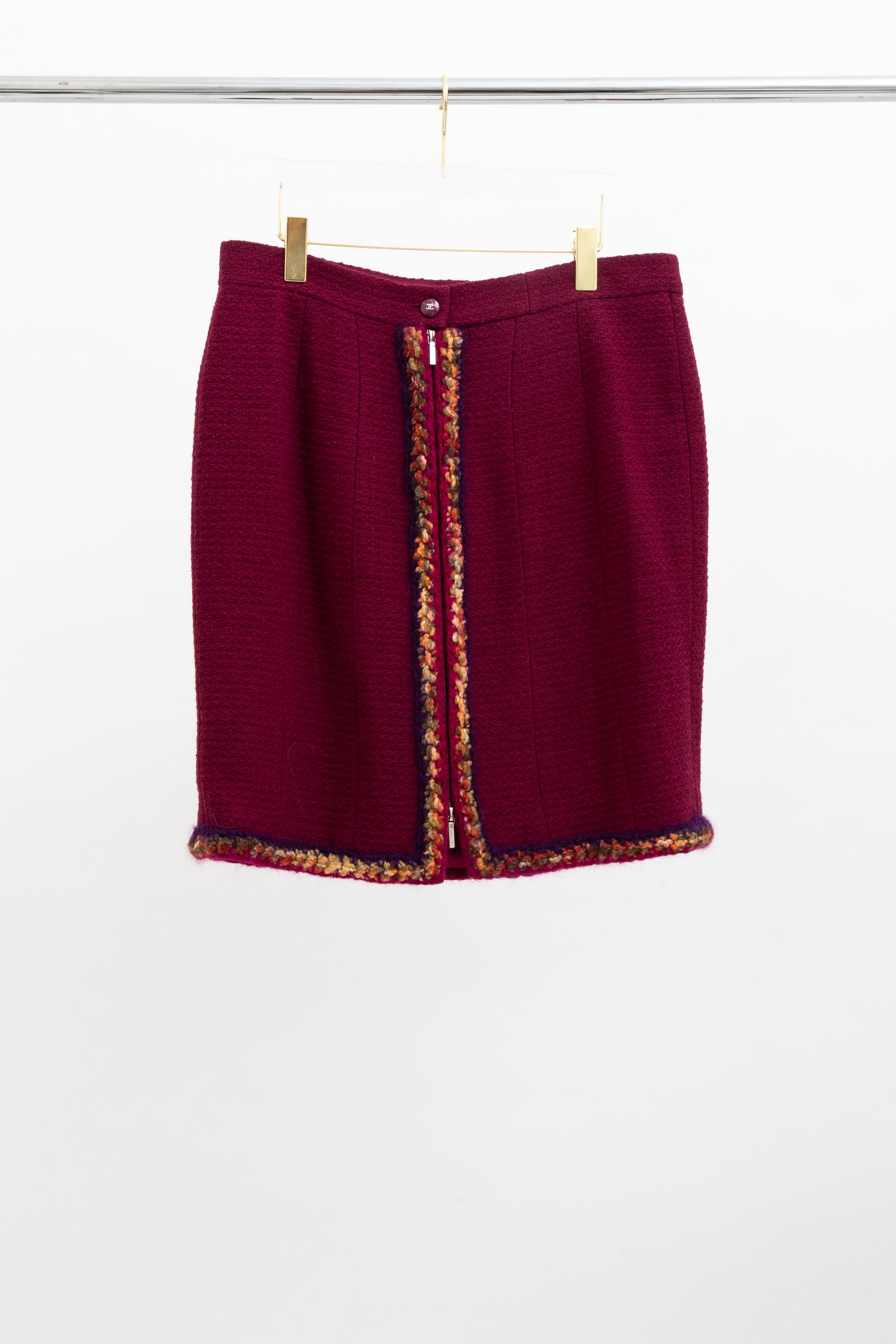 Fall/Winter 2014 Wool Tweed Zip-Up Jacket & Skirt
