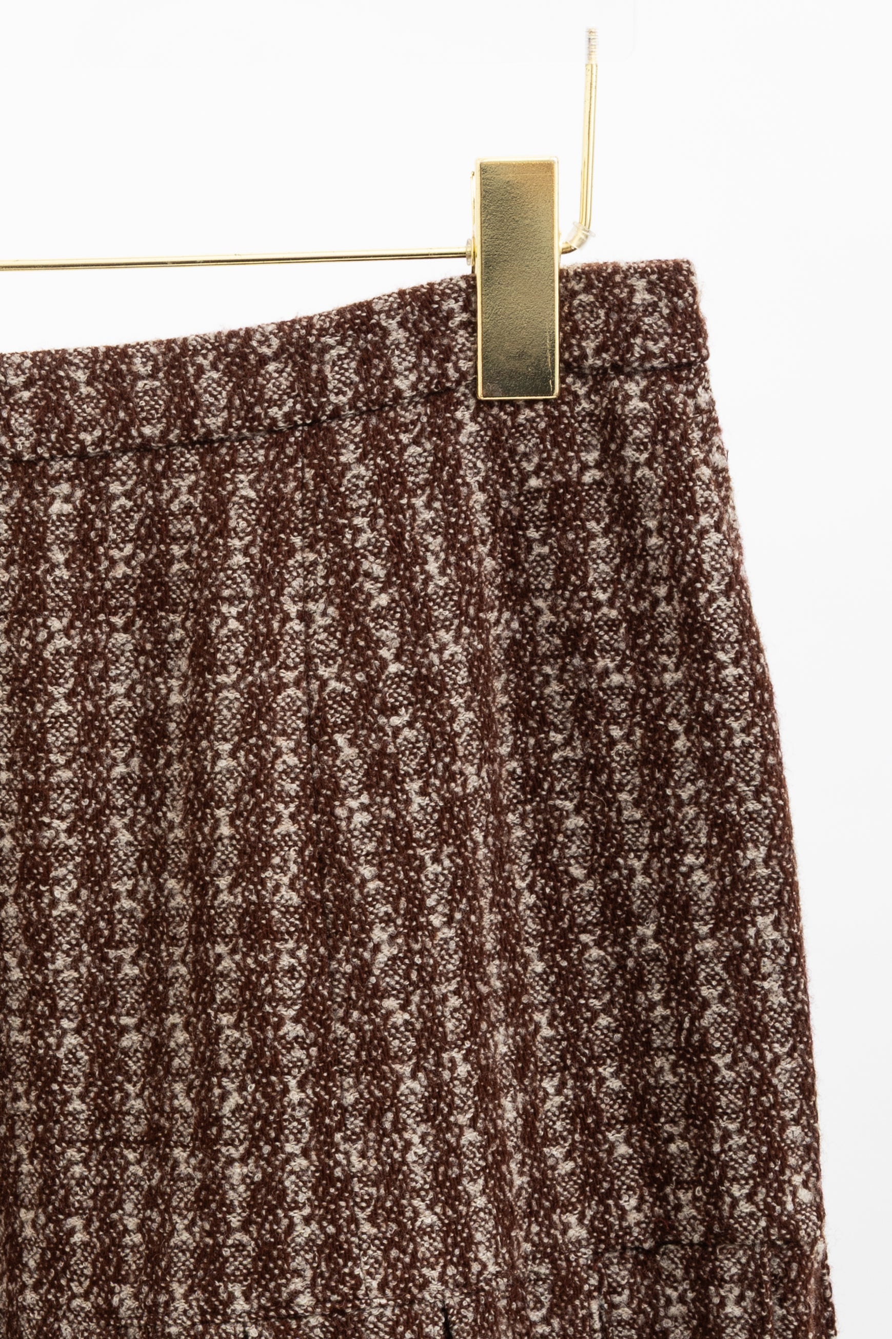 97A Nailshead Tweed Collarless Jacket & Skirt