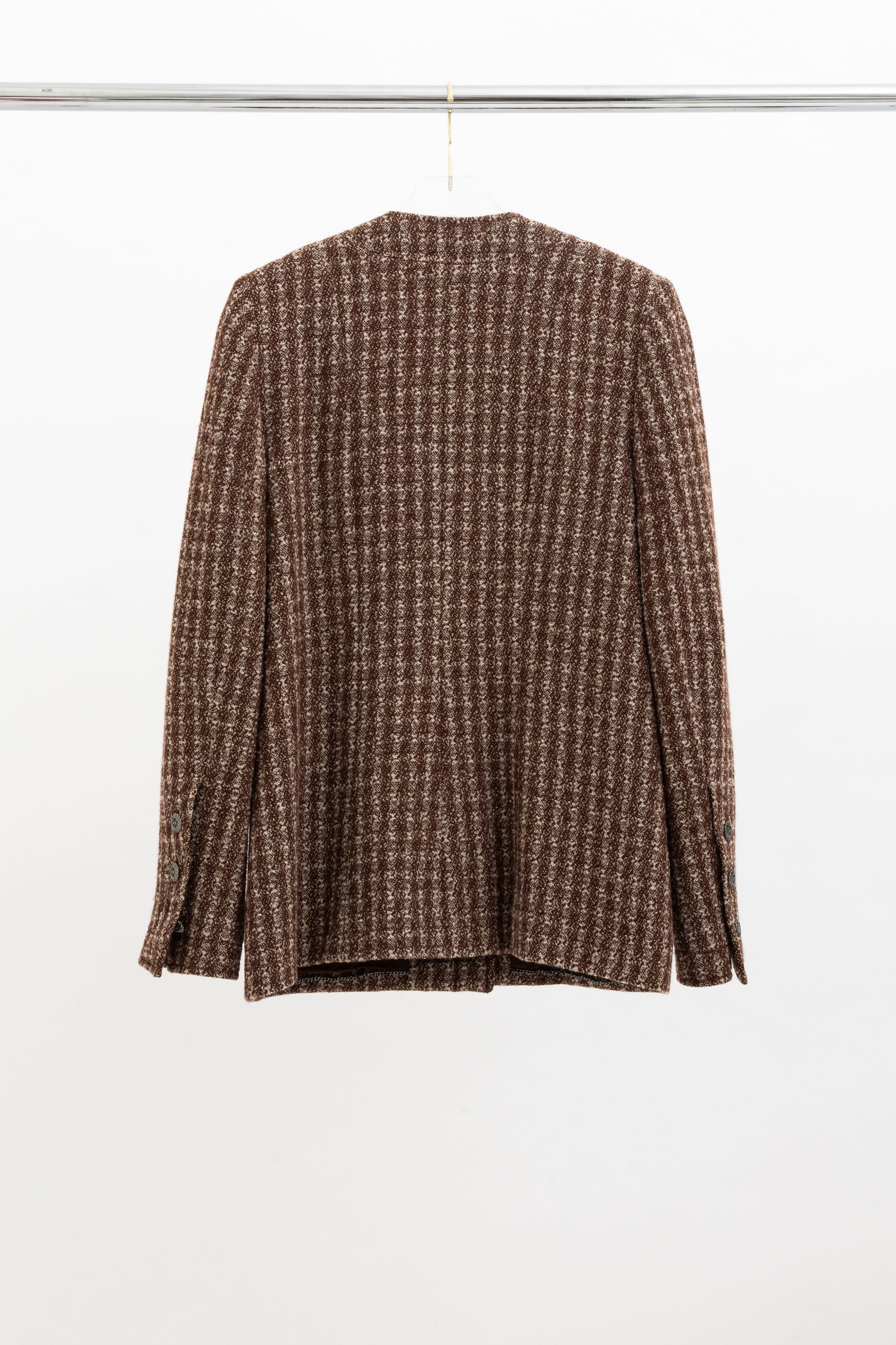 97A Nailshead Tweed Collarless Jacket & Skirt