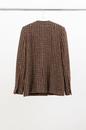 97A Nailshead Tweed Collarless Jacket & Skirt