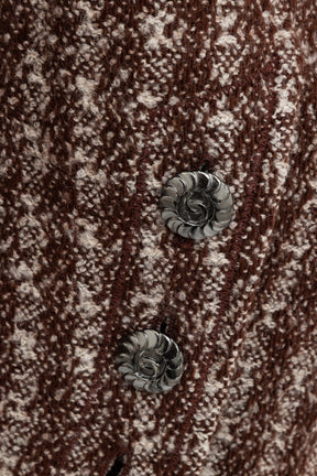 97A Nailshead Tweed Collarless Jacket & Skirt