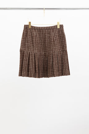 97A Nailshead Tweed Collarless Jacket & Skirt