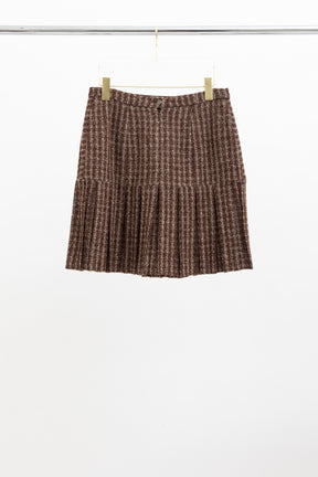 97A Nailshead Tweed Collarless Jacket & Skirt