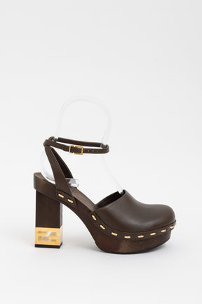 Platform Logo Heel Clogs