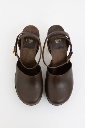 Platform Logo Heel Clogs