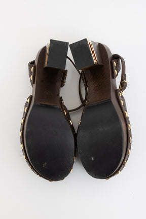 Platform Logo Heel Clogs