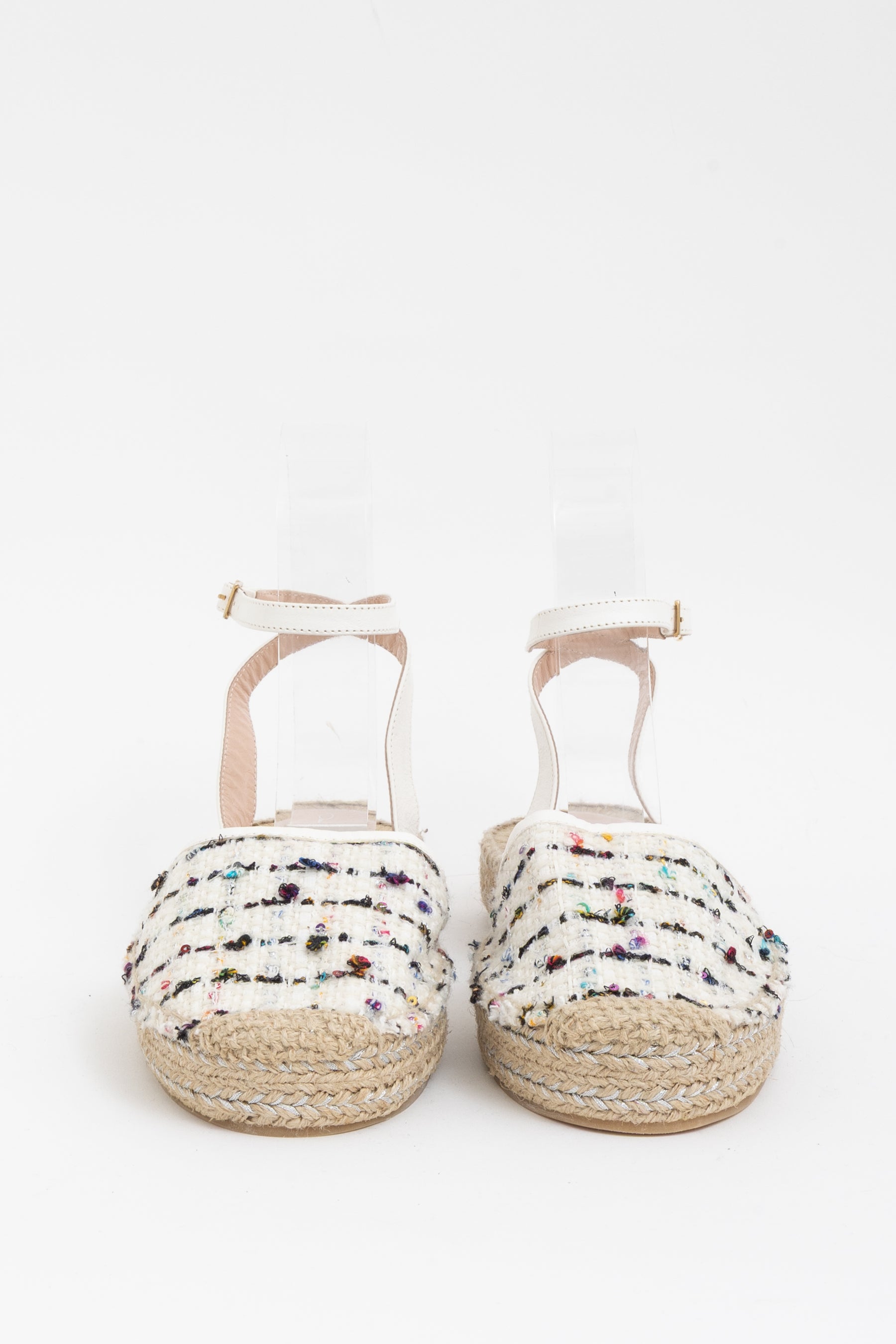 Tina Tweed Embellished Espadrille Sandals