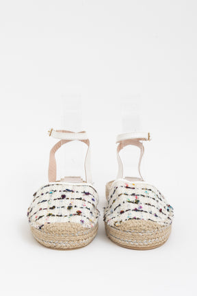 Tina Tweed Embellished Espadrille Sandals