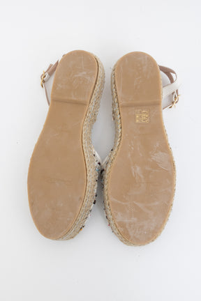 Tina Tweed Embellished Espadrille Sandals