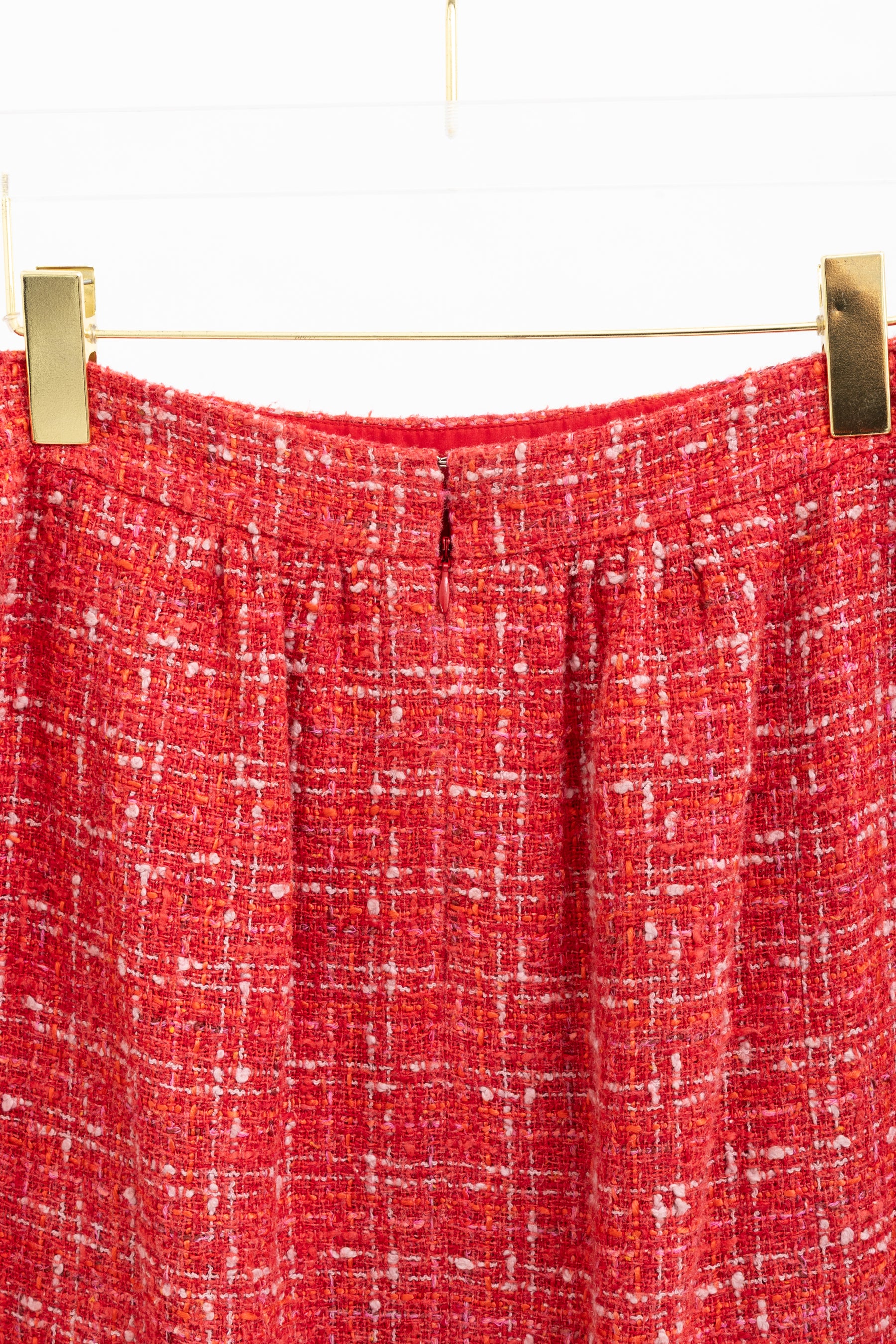 06P Tweed Fringe Mini Skirt