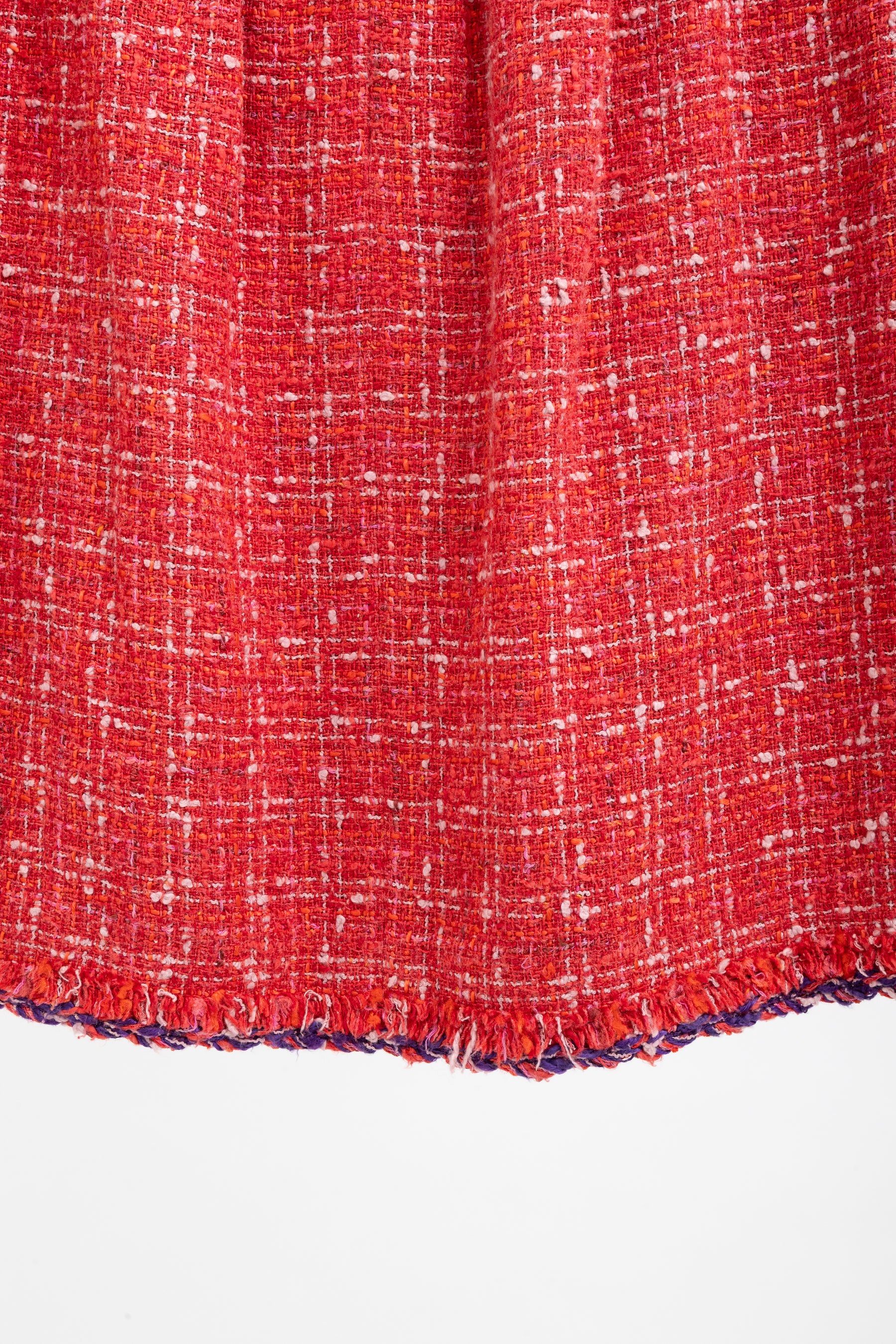06P Tweed Fringe Mini Skirt