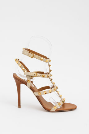 Rockstud Caged High Heel Sandals