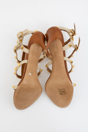 Rockstud Caged High Heel Sandals