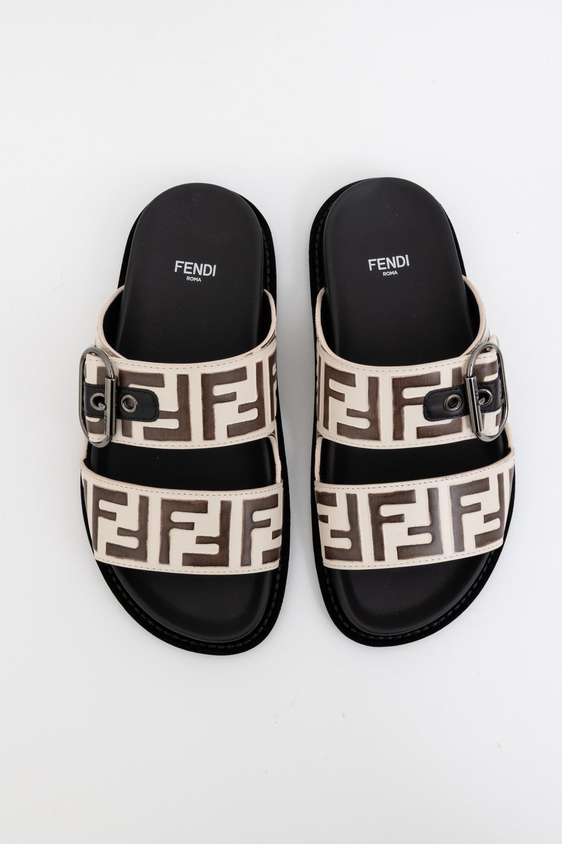 Logo Buckle Slides