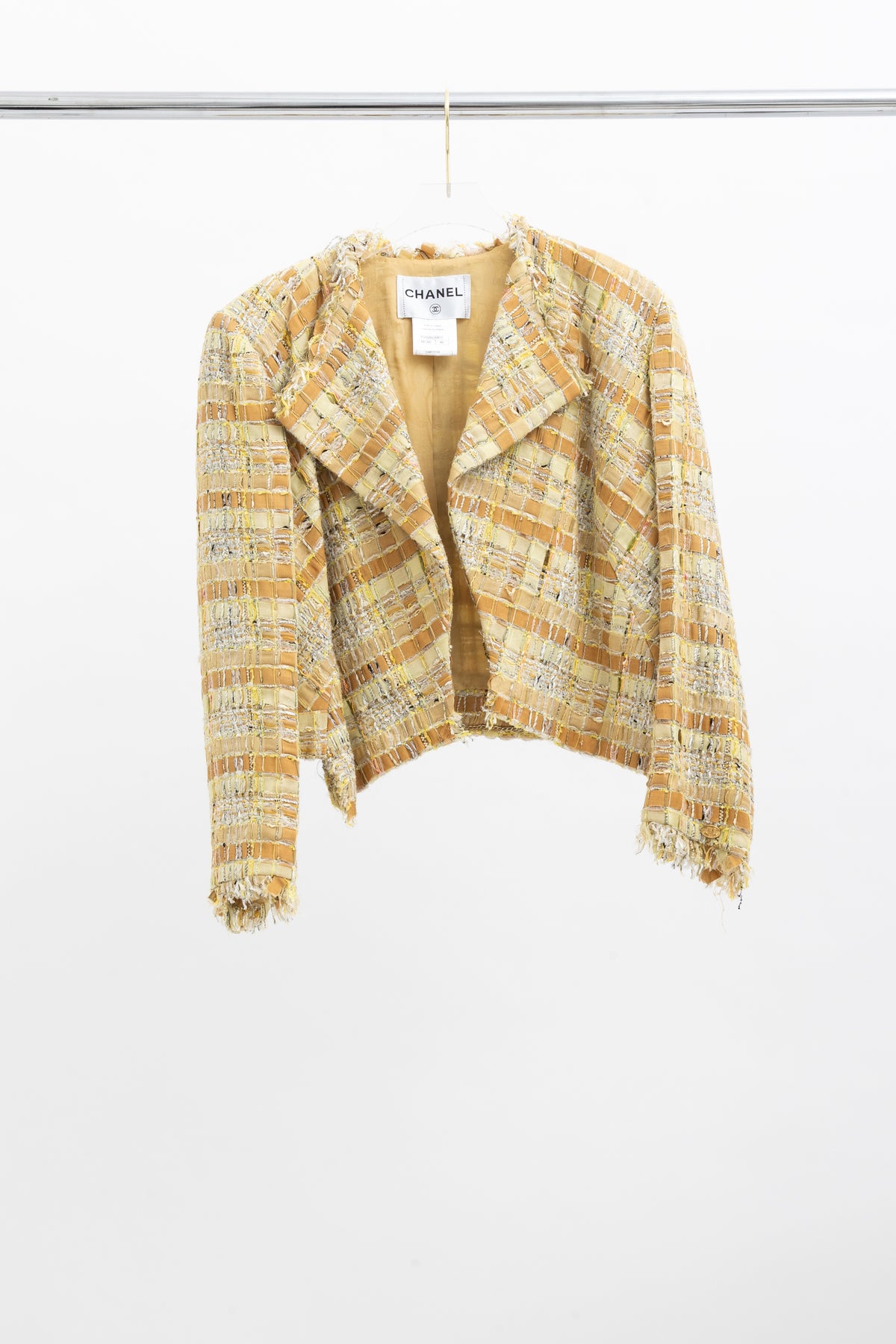 Ribbon Tweed Cropped Jacket