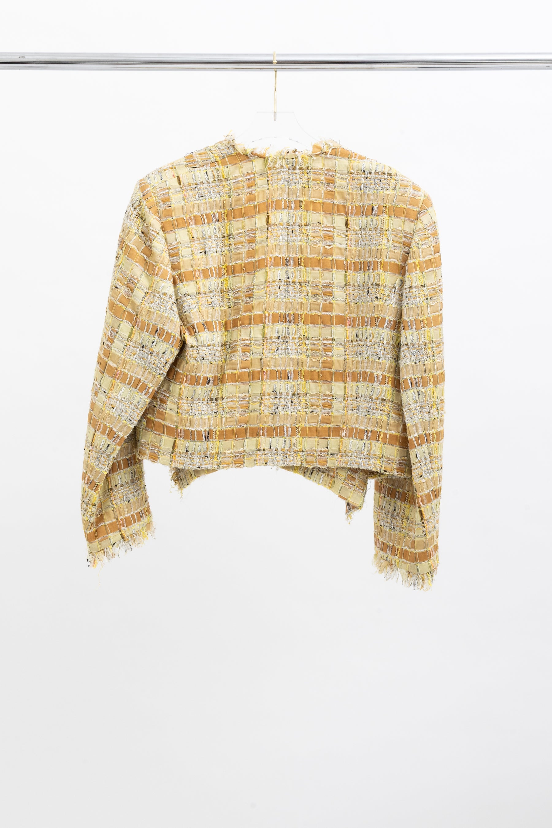Ribbon Tweed Cropped Jacket