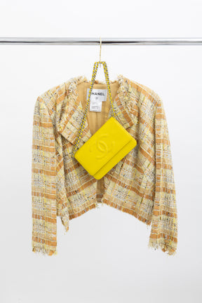 Ribbon Tweed Cropped Jacket