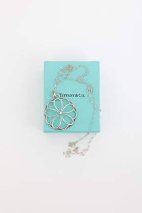 Diamond Garden Flower Pendant Necklace