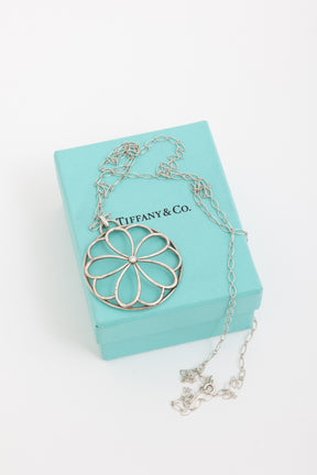 Diamond Garden Flower Pendant Necklace