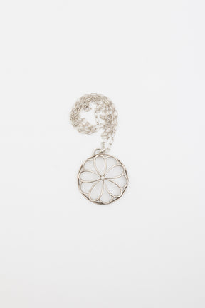 Diamond Garden Flower Pendant Necklace