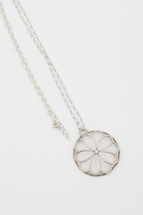 Diamond Garden Flower Pendant Necklace