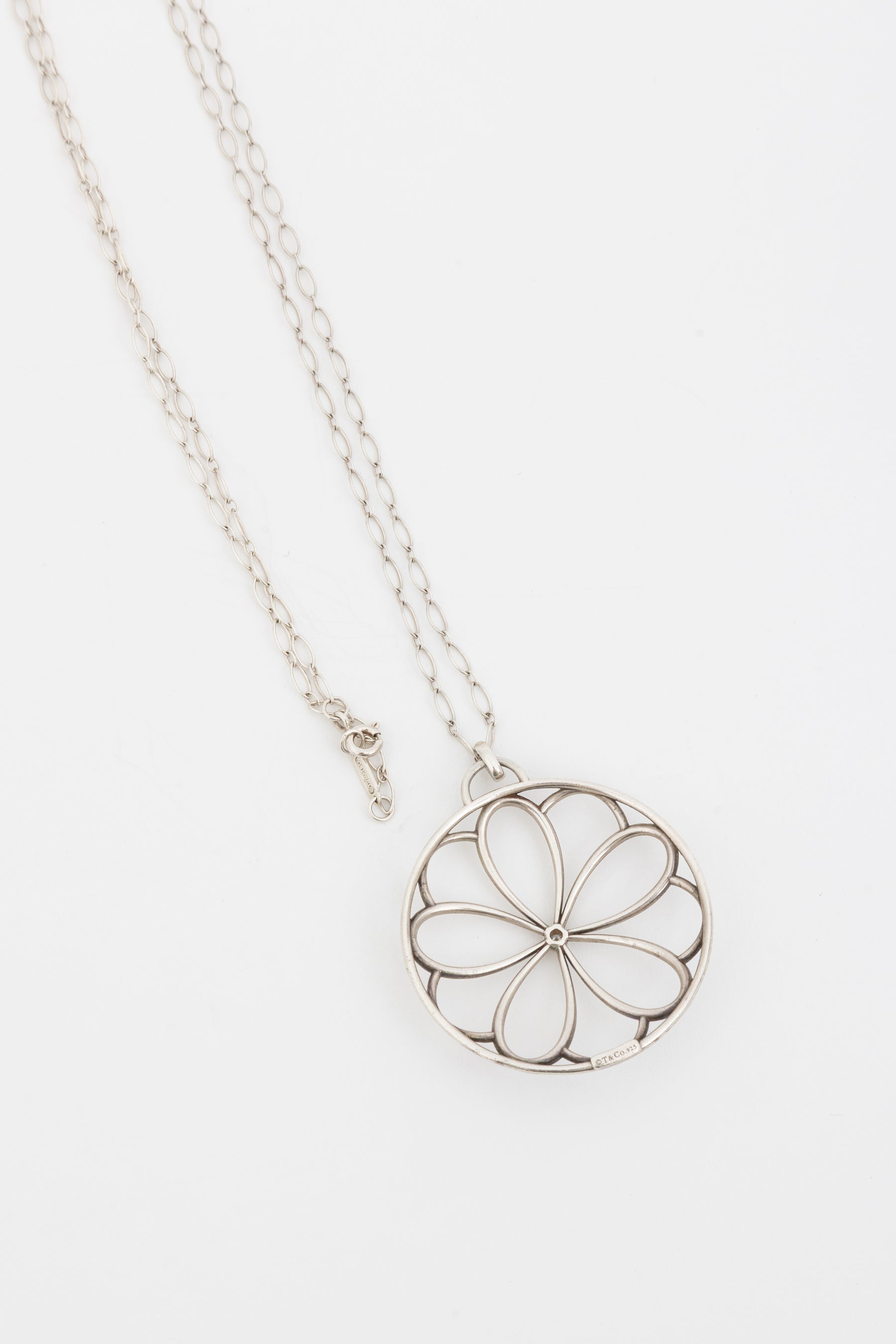 Diamond Garden Flower Pendant Necklace