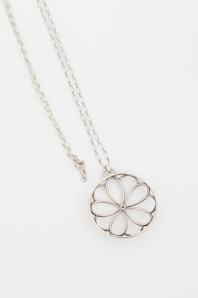 Diamond Garden Flower Pendant Necklace