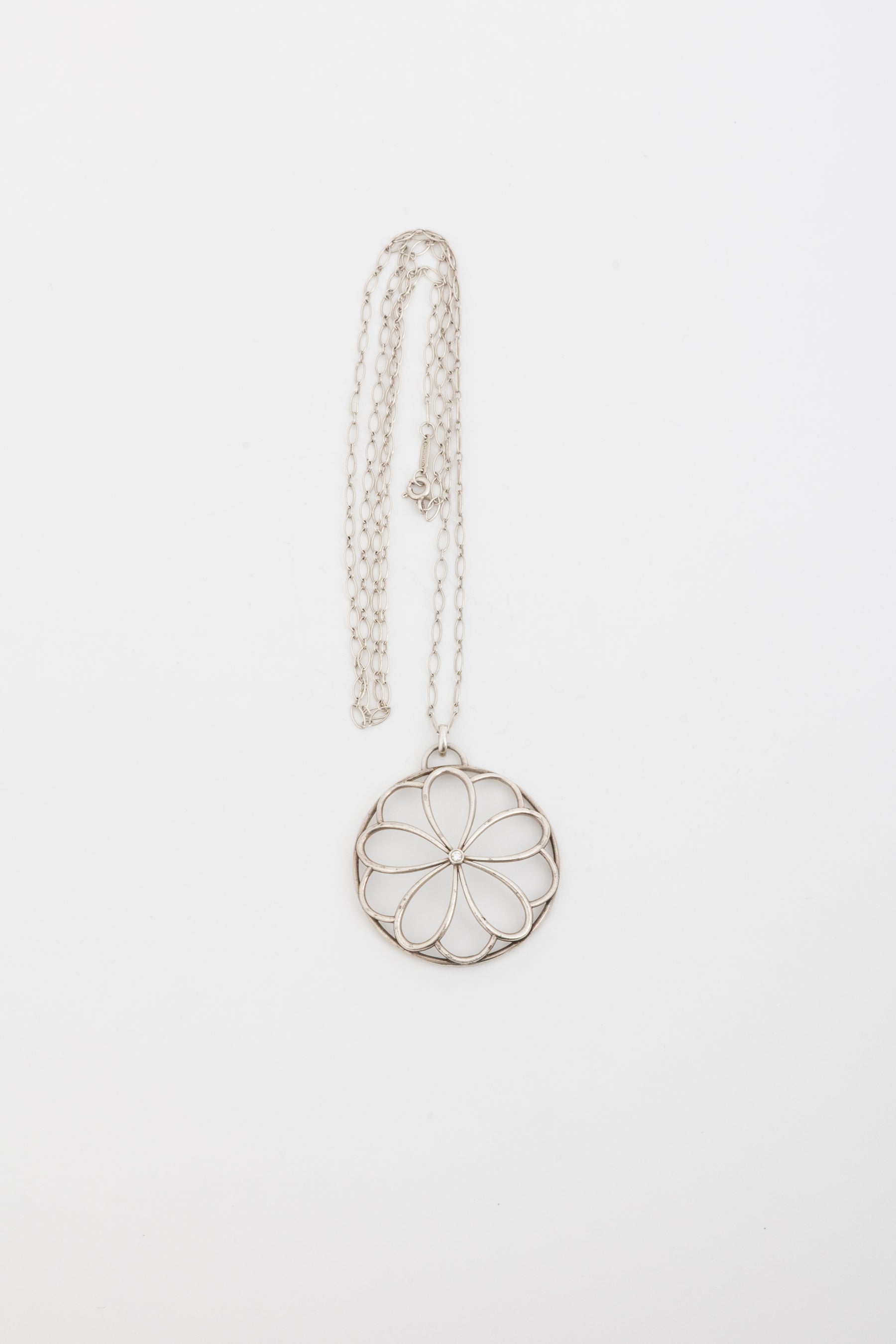 Diamond Garden Flower Pendant Necklace