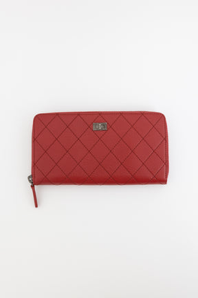 Wild Stitch Round Zipper Long Wallet