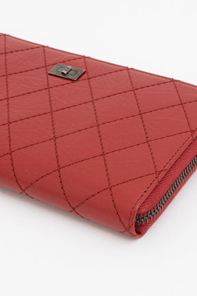 Wild Stitch Round Zipper Long Wallet