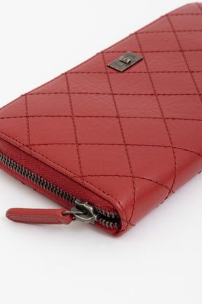Wild Stitch Round Zipper Long Wallet