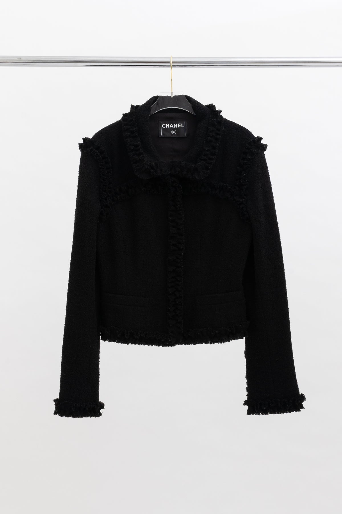 03A Tweed Ruffled Jacket