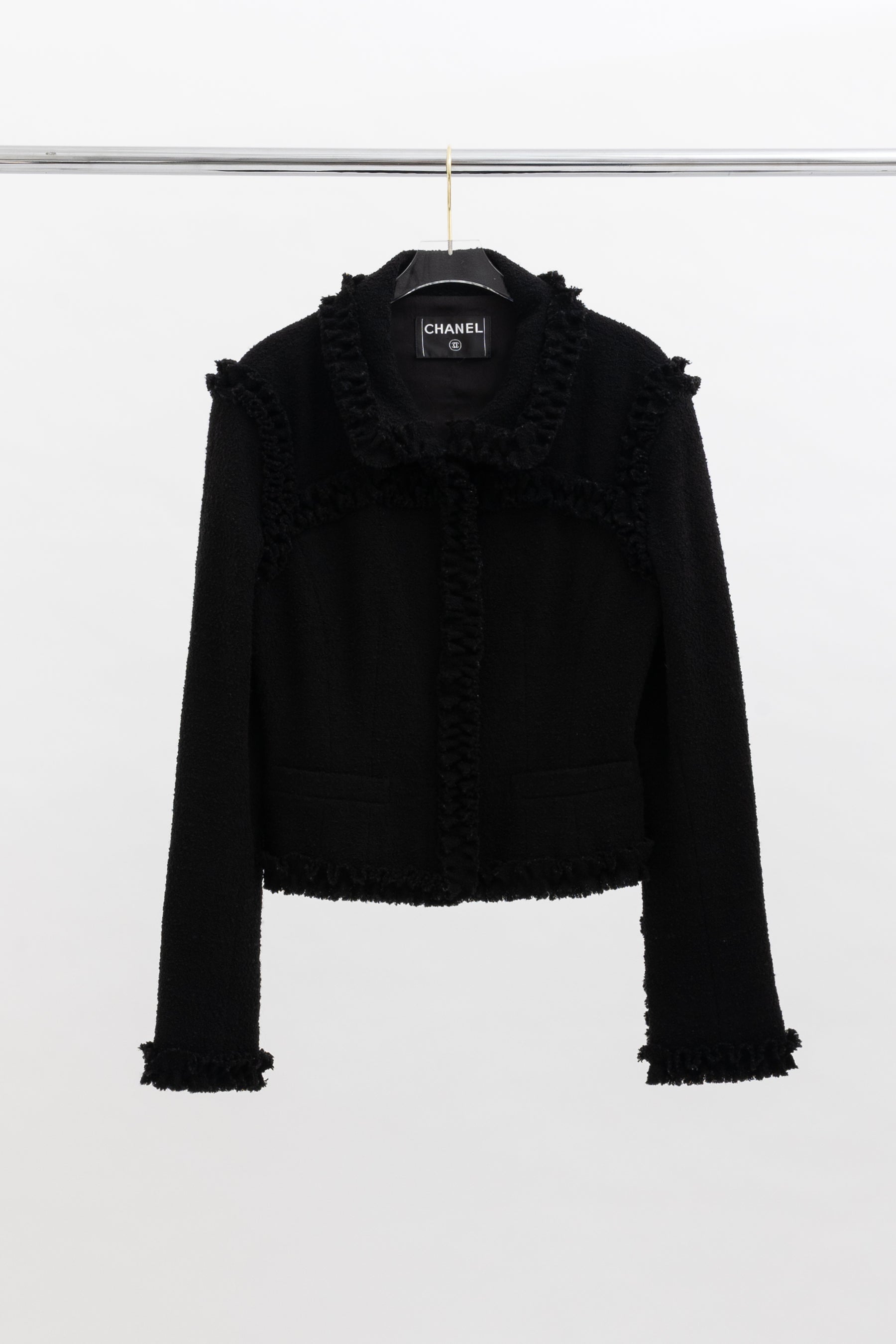 03A Tweed Ruffled Jacket