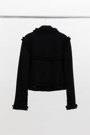 03A Tweed Ruffled Jacket