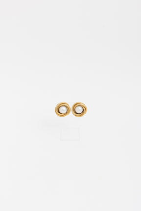 Twisted Pearl Clip On Earrings