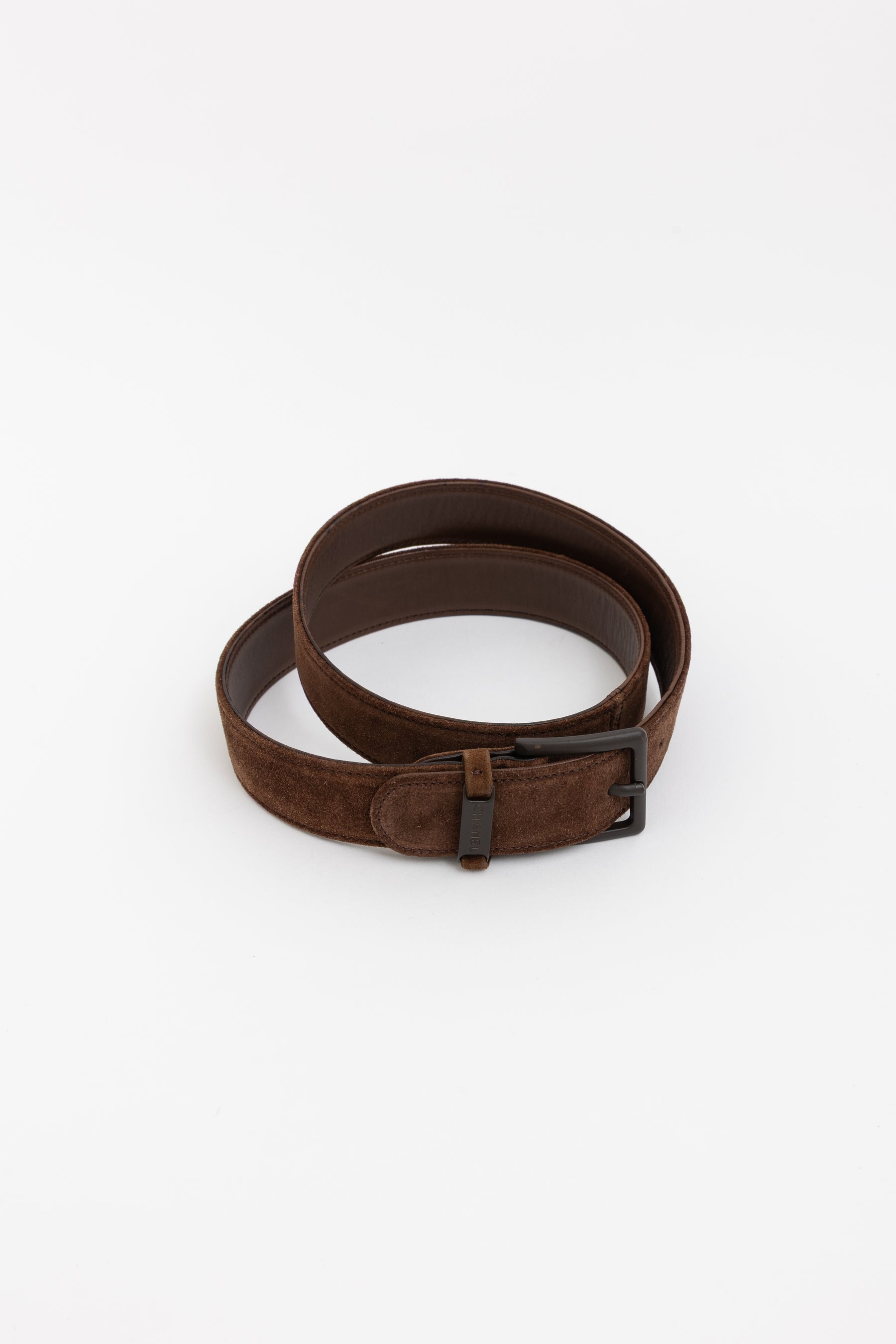 Suede Logo Belt