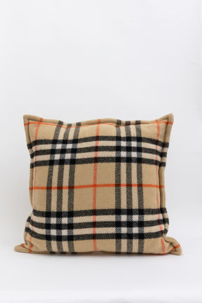 Check Wool Cashmere Cushion
