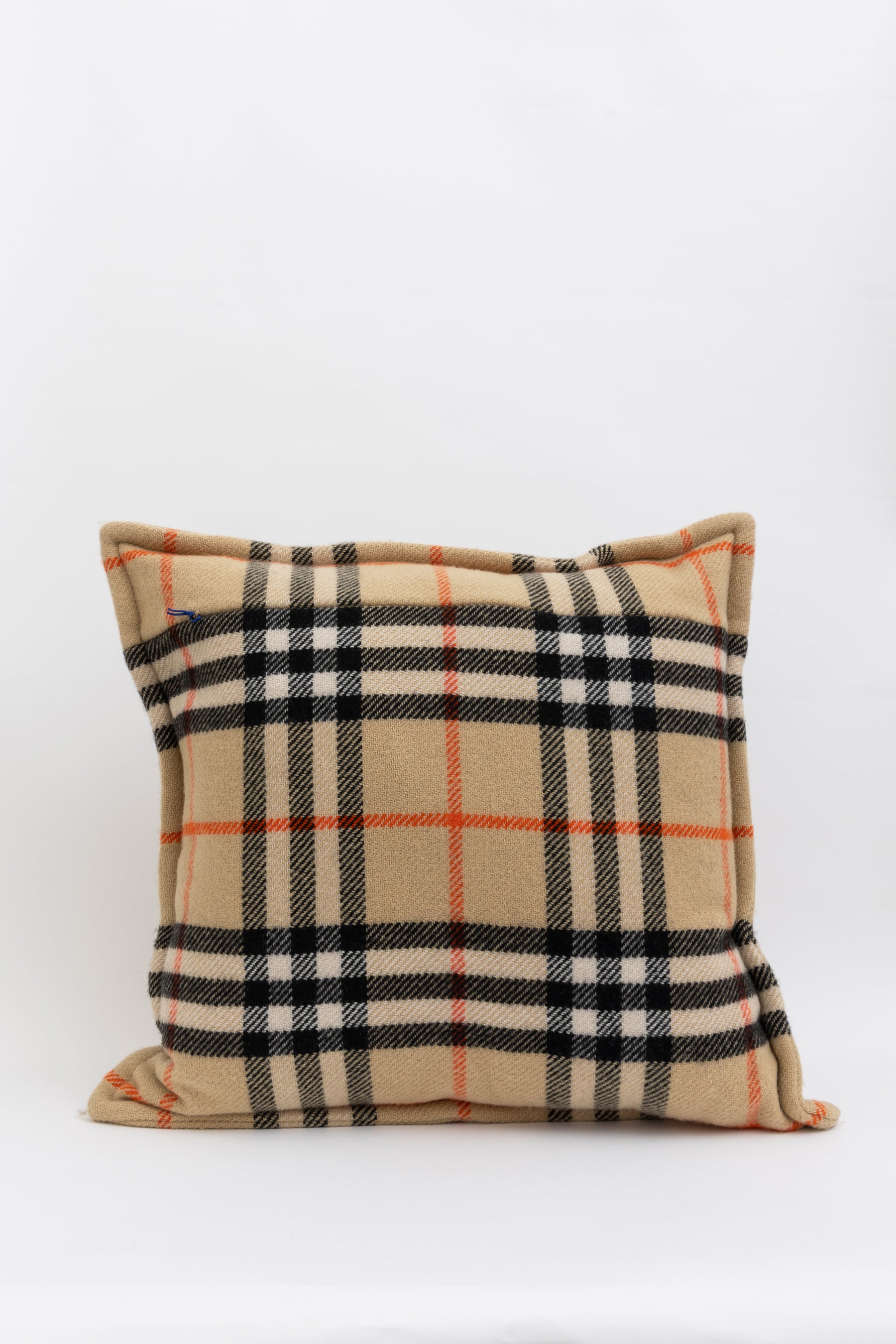 Check Wool Cashmere Cushion