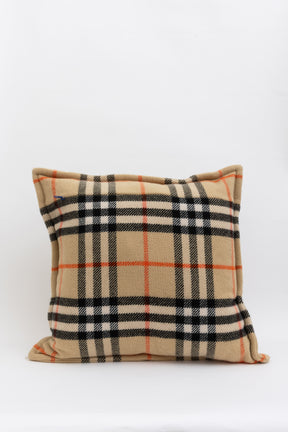 Check Wool Cashmere Cushion