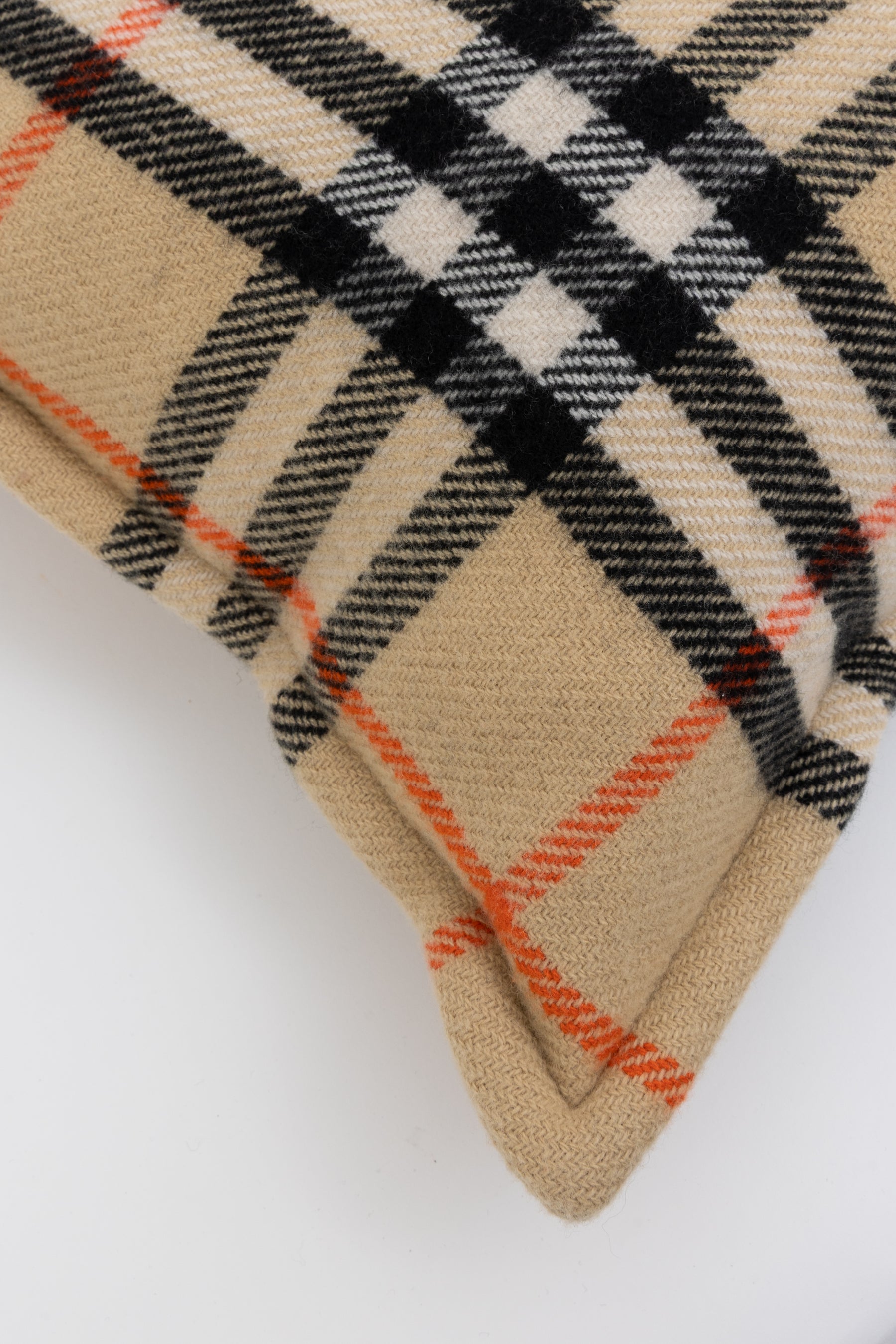 Check Wool Cashmere Cushion
