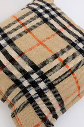 Check Wool Cashmere Cushion