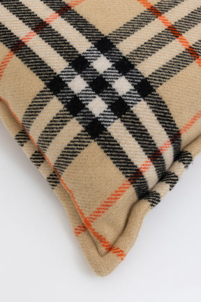 Check Wool Cashmere Cushion