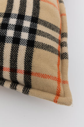 Check Wool Cashmere Cushion