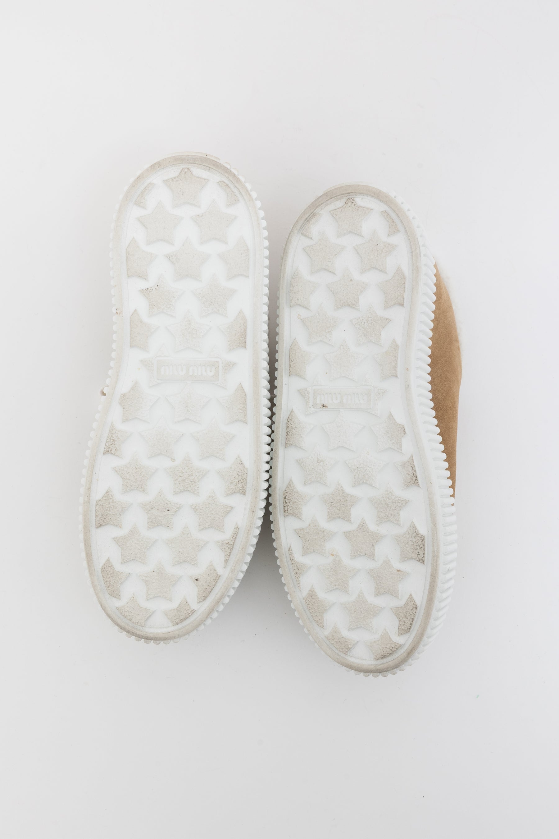 Shearling-Lined Suede Platform Sneakers