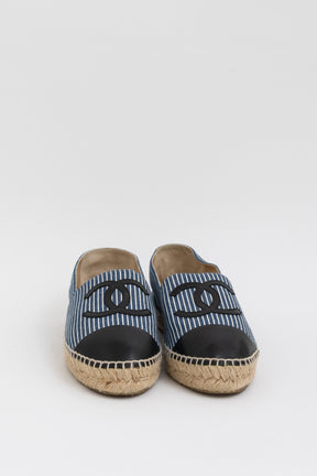Canvas Striped CC Espadrilles