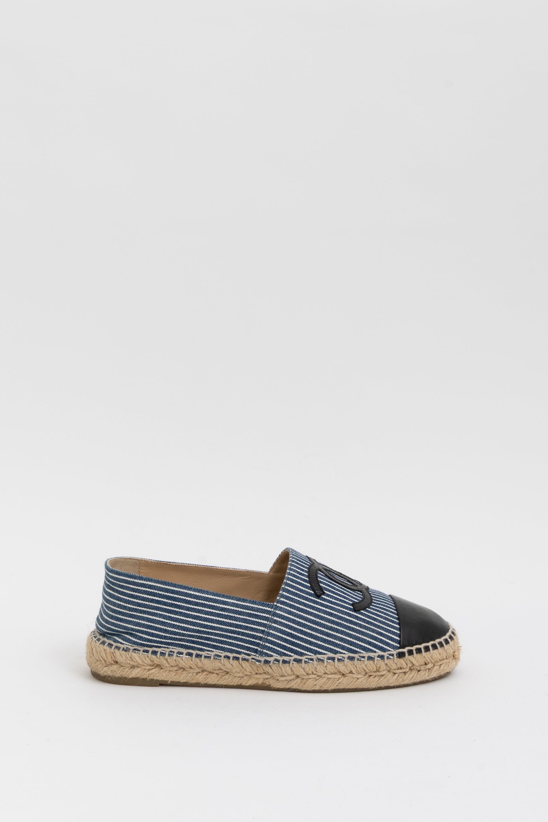 Canvas Striped CC Espadrilles