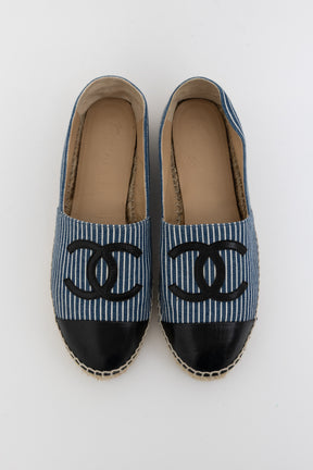 Canvas Striped CC Espadrilles